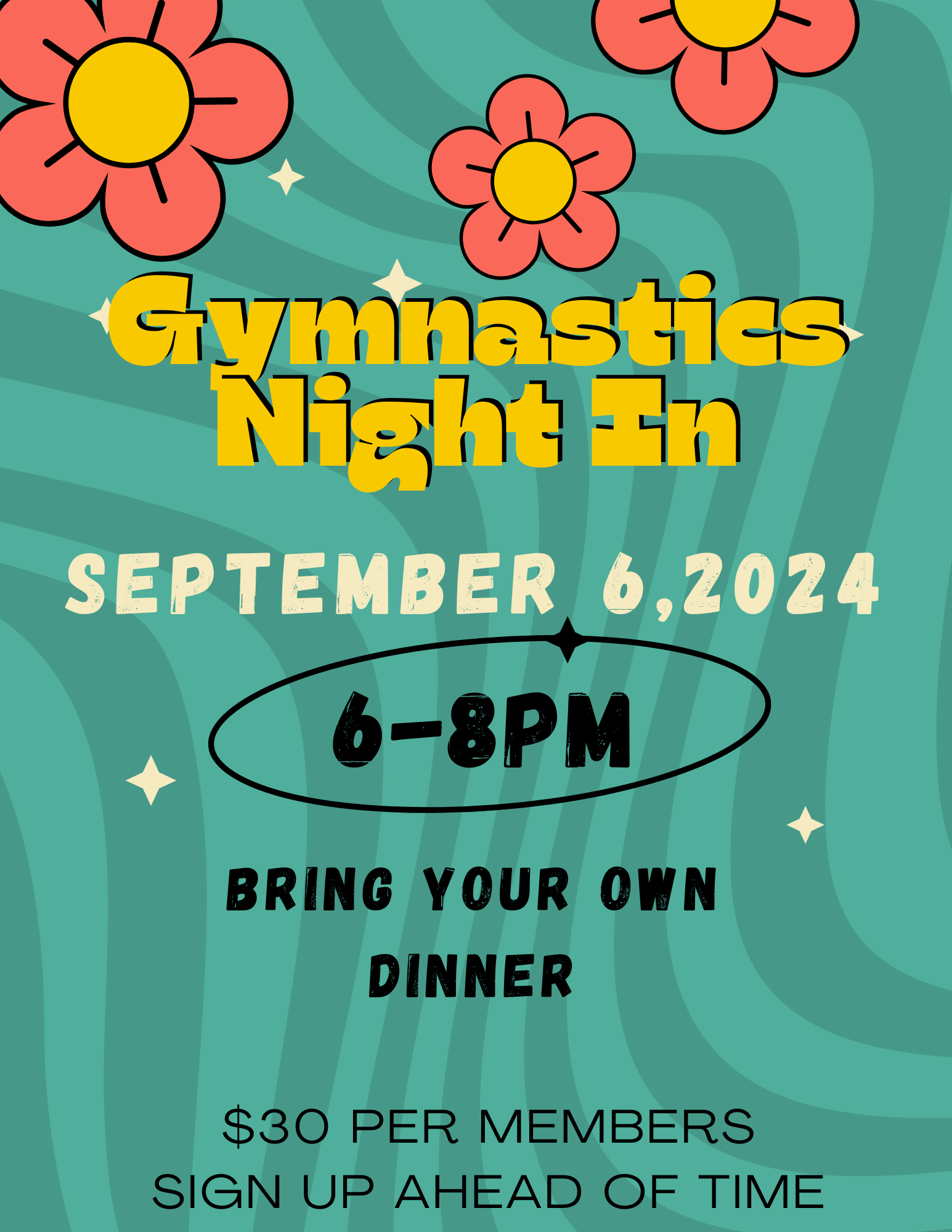 Gymnastics Night In September 6, 2024 68pm Central Gymnastics Academy